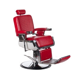 Fotel Barberski LUMBER BH-31823, Czerwony