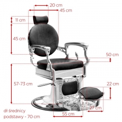 Fotel Barberski Elegance CZARNY
