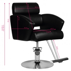 Fotel fryzjerski HAIR SYSTEM HS02 czarny