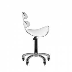 Taboret kosmetyczny z ergonomicznym oparciem AM-880