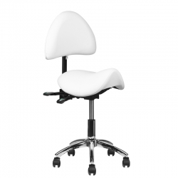 Taboret Kosmetyczny Profilowany Biały AC126734