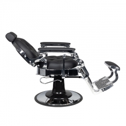 Fotel Barberski Claudius Silver Czarny
