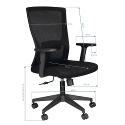 Ergonomiczny Fotel Biurowy Comfort 32, Czarny