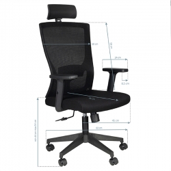 Ergonomiczny fotel biurowy Comfort 32H czarny